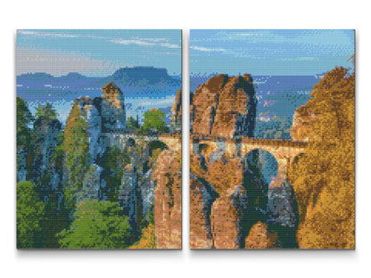 Diamond Painting - Bastei-broen – Tyskland (sæt af 2 lærreder)