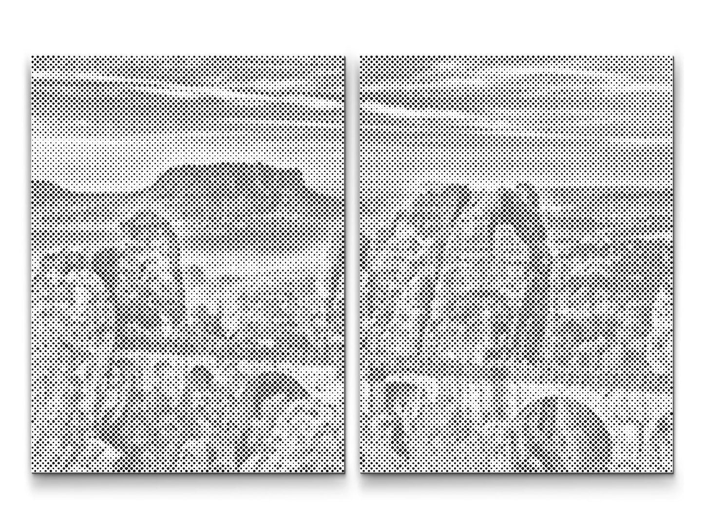 Mal-med-prikker -  Bastei-broen – Tyskland (sæt af 2 lærreder)