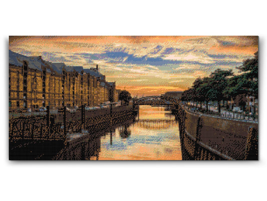 Diamond Painting - Speicherstadt, Hamborg – Tyskland