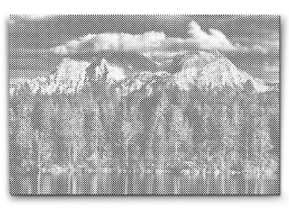 Mal-med-prikker -  Udsigt i Berchtesgaden – Tyskland
