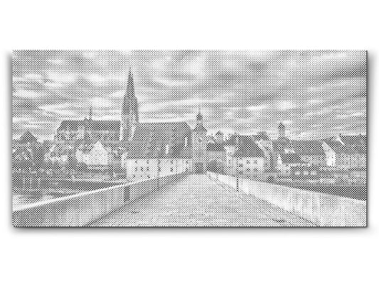 Mal-med-prikker -  Udsigt over Regensburg – Tyskland