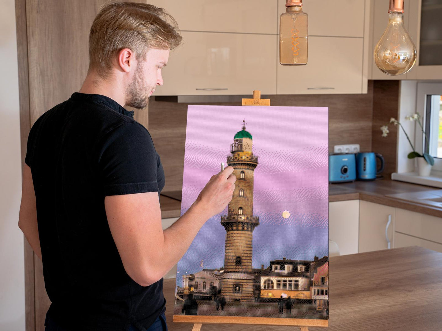 Diamond Painting - Warnemünde Fyr – Tyskland