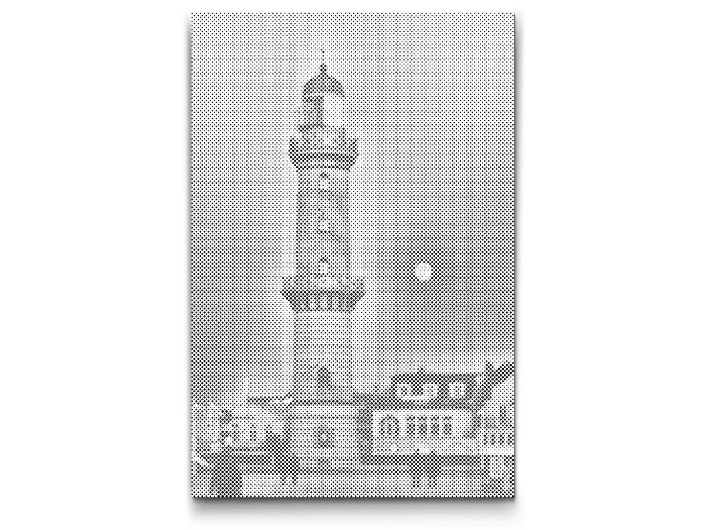 Mal-med-prikker -  Warnemünde Fyr – Tyskland