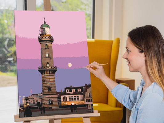 Paint by Numbers - Warnemünde Fyr – Tyskland