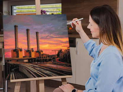 Diamond Painting - Wilmersdorf Kraftværk, Berlin – Tyskland