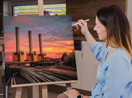 Diamond Painting - Wilmersdorf Kraftværk, Berlin – Tyskland