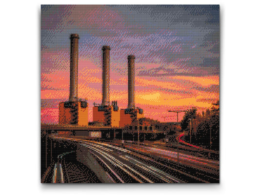 Diamond Painting - Wilmersdorf Kraftværk, Berlin – Tyskland