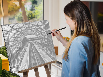 Mal-med-prikker -  Hamborg Togstation – Tyskland