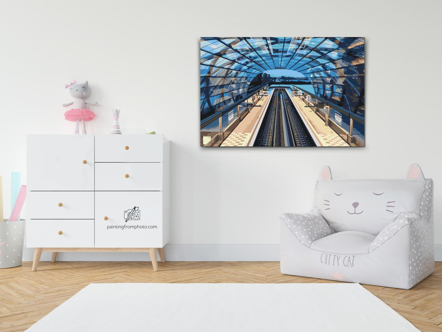Paint by Numbers - Hamborg Togstation – Tyskland