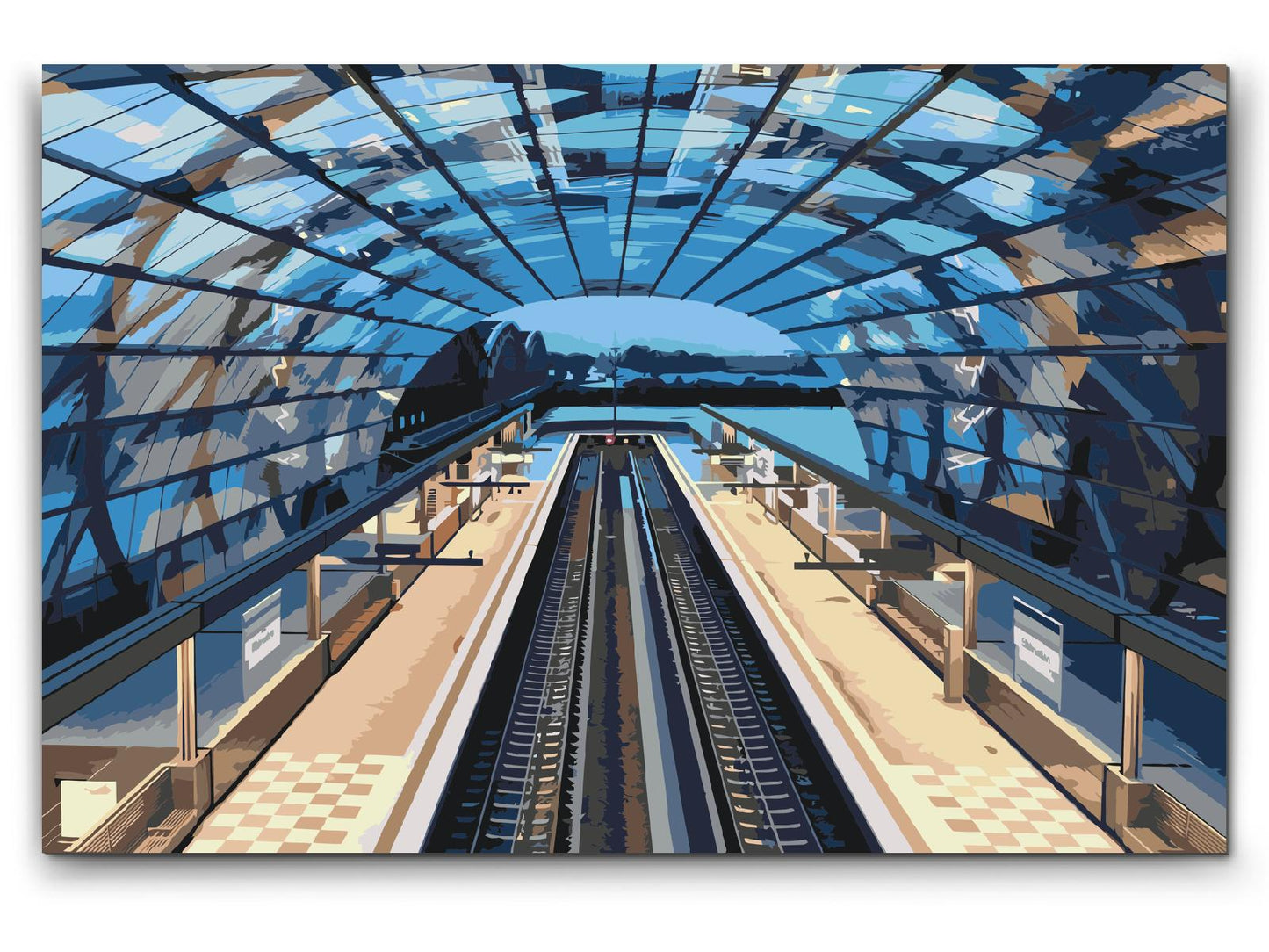 Paint by Numbers - Hamborg Togstation – Tyskland