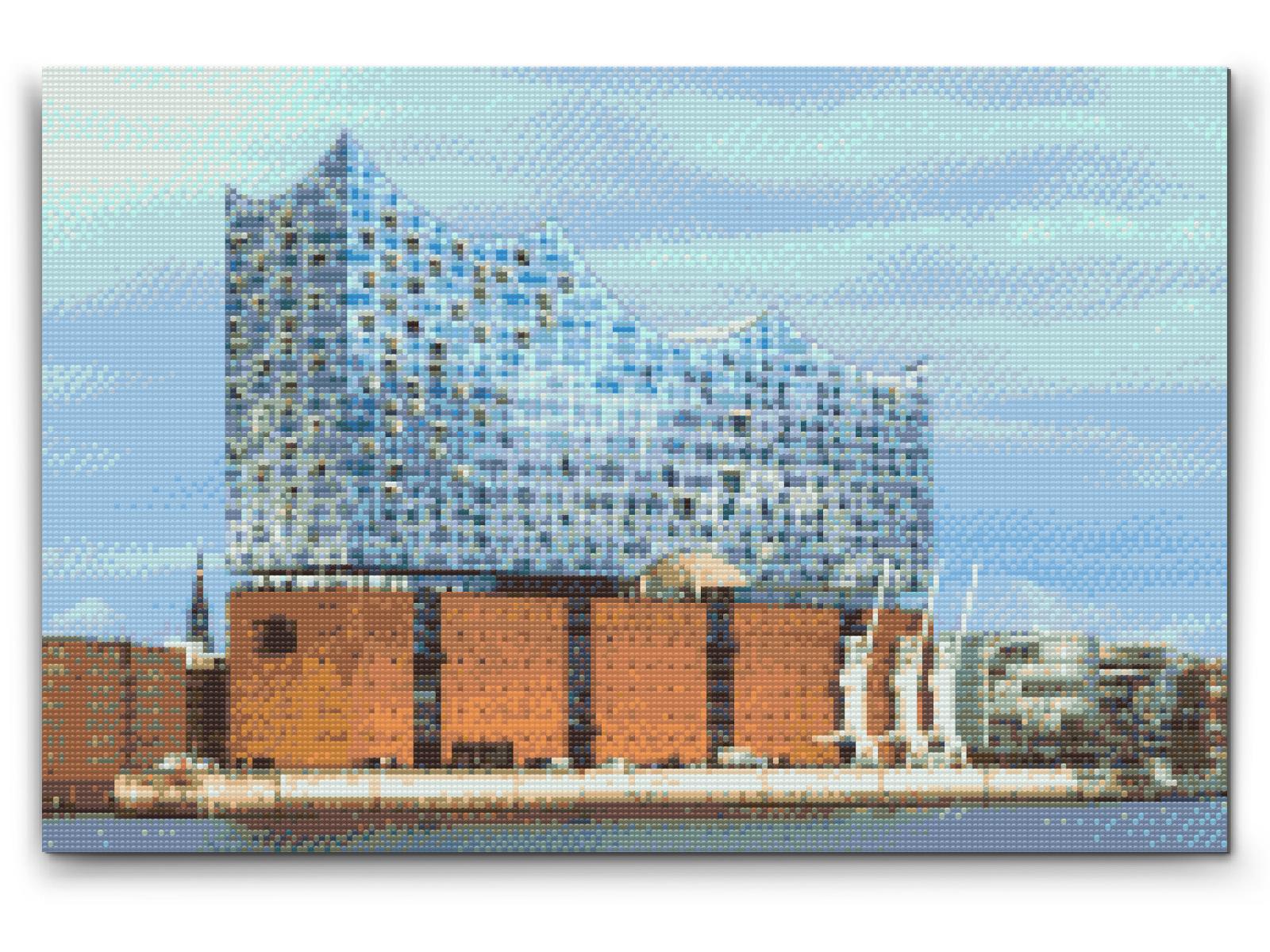 Diamond Painting - Elbphilharmonie, Hamborg – Tyskland