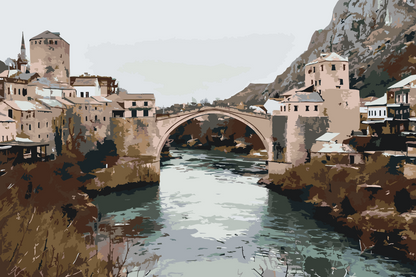 Paint by Numbers - Mostar-broen