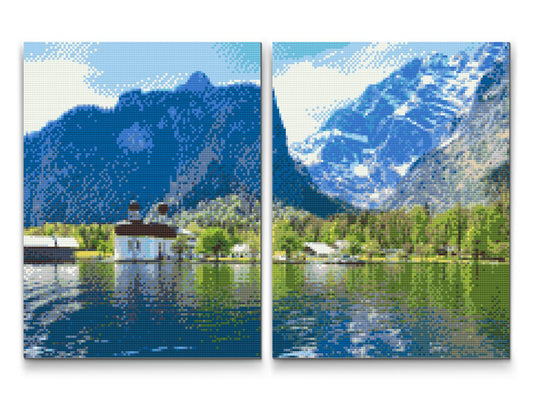 Diamond Painting - Königssee-søen – Tyskland (sæt af 2 lærreder)
