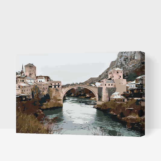 Paint by Numbers - Mostar-broen