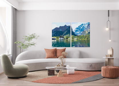 Paint by Numbers - Königssee-søen – Tyskland (sæt af 2 lærreder)