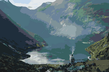 Paint by Numbers - Geirangerfjord, Norge