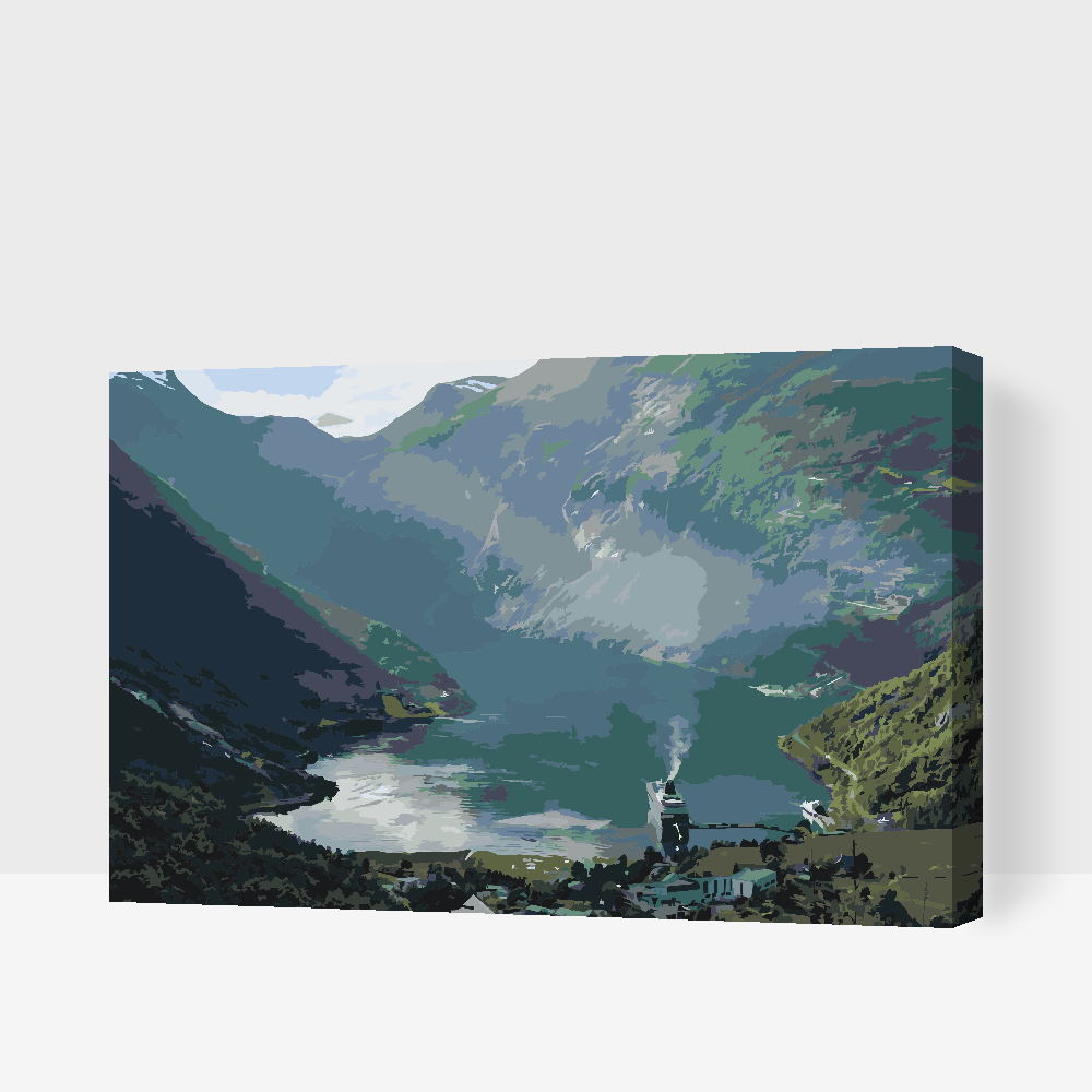 Paint by Numbers - Geirangerfjord, Norge