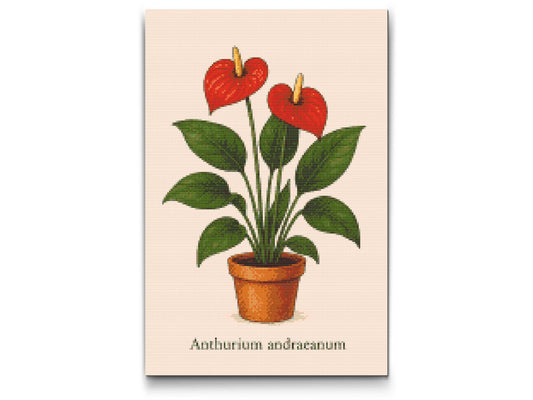 Diamond Painting - Andres anthurium / Flamingoblomst