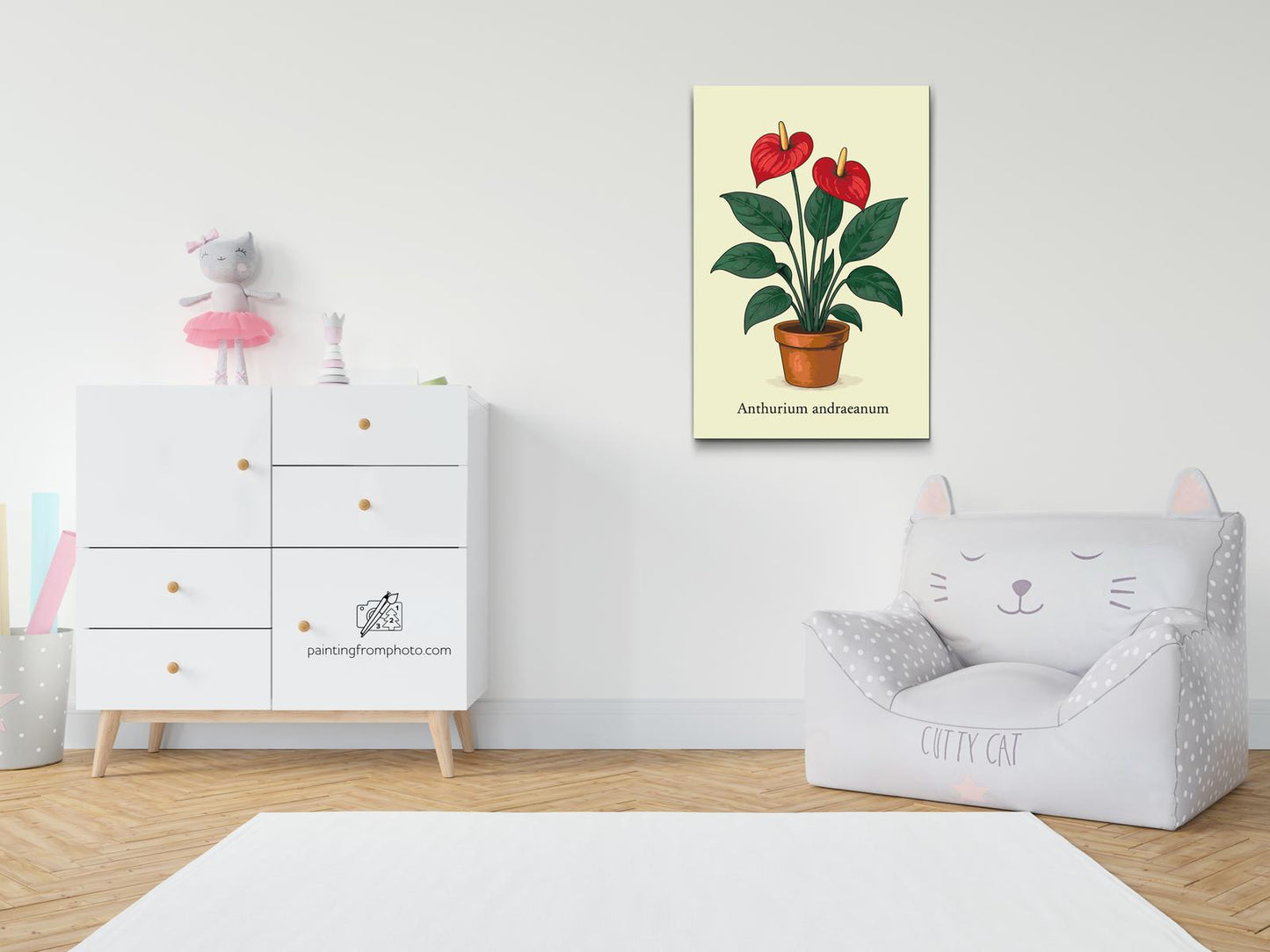 Paint by Numbers - Andres anthurium / Flamingoblomst