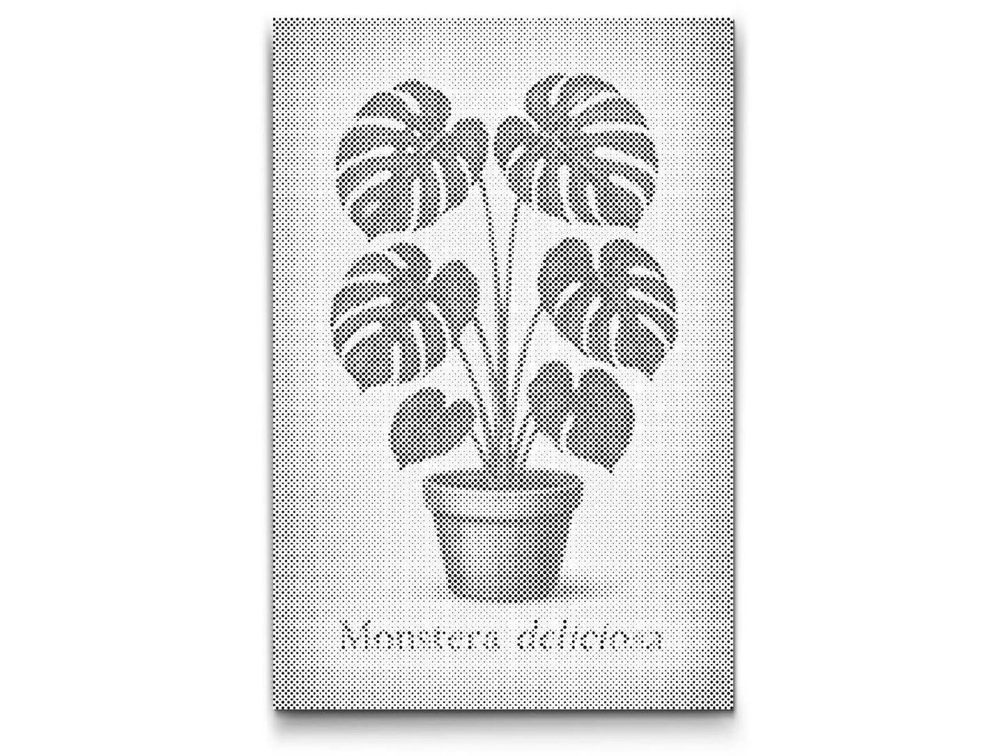 Mal-med-prikker -  Monstera deliciosa