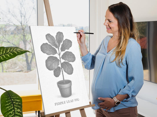 Mal-med-prikker -  Fiddle Leaf Fig