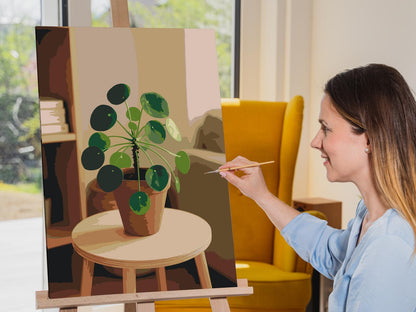 Paint by Numbers - Pilea peperomioides
