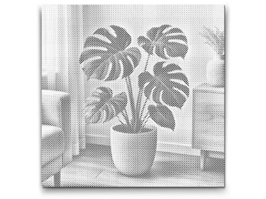 Mal-med-prikker -  Monstera deliciosa