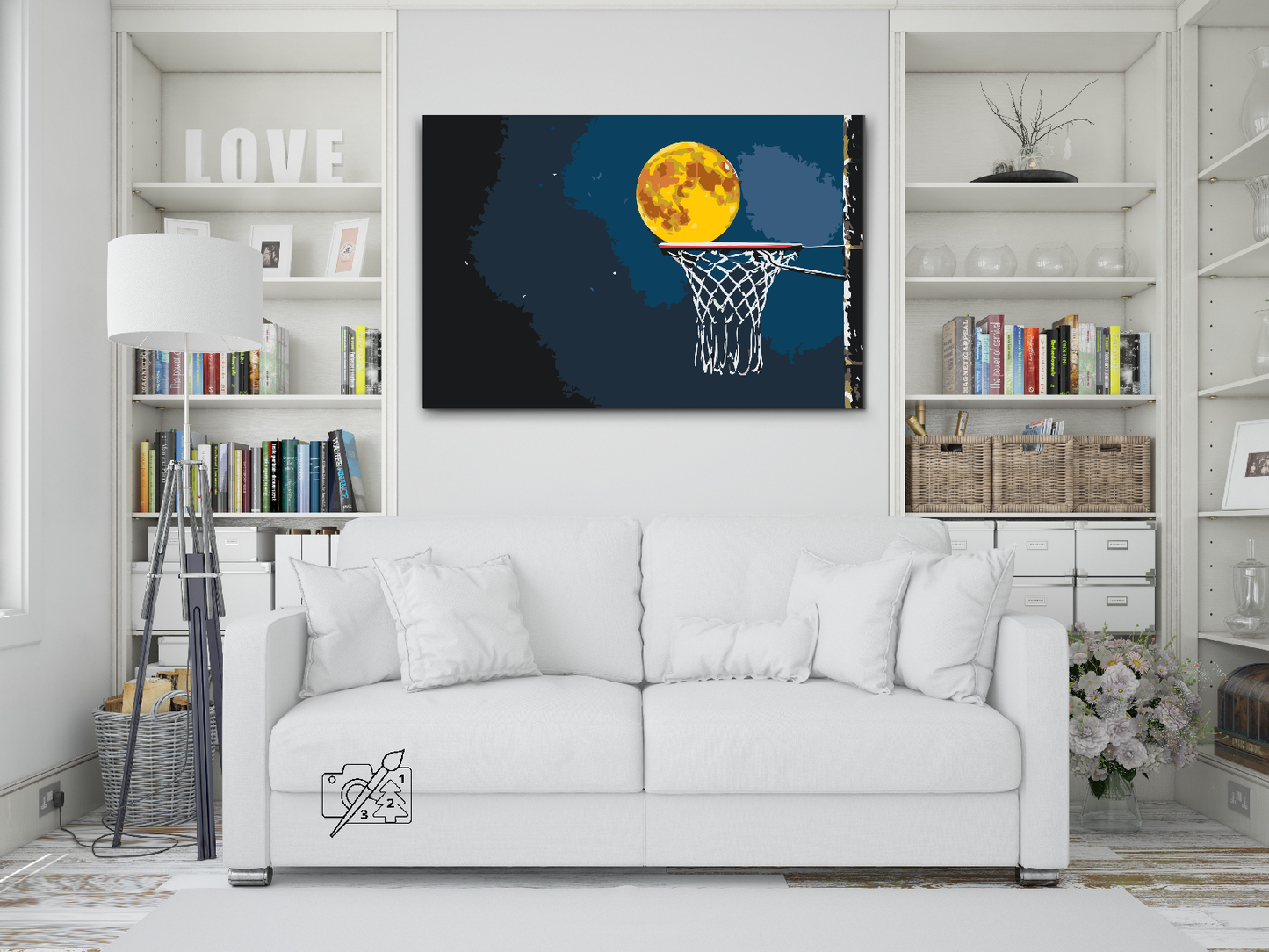 Paint by Numbers - Basketball fuldmåne