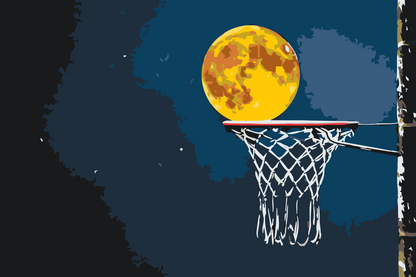 Paint by Numbers - Basketball fuldmåne