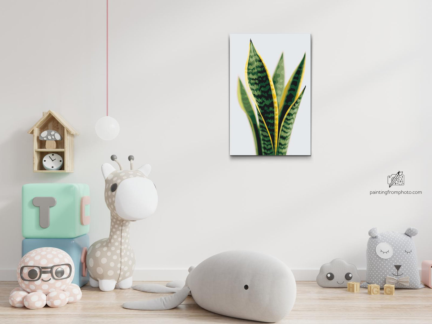 Paint by Numbers - Sansevieria (slangeplante)