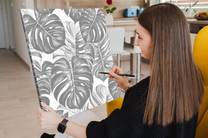 Mal-med-prikker -  Monstera