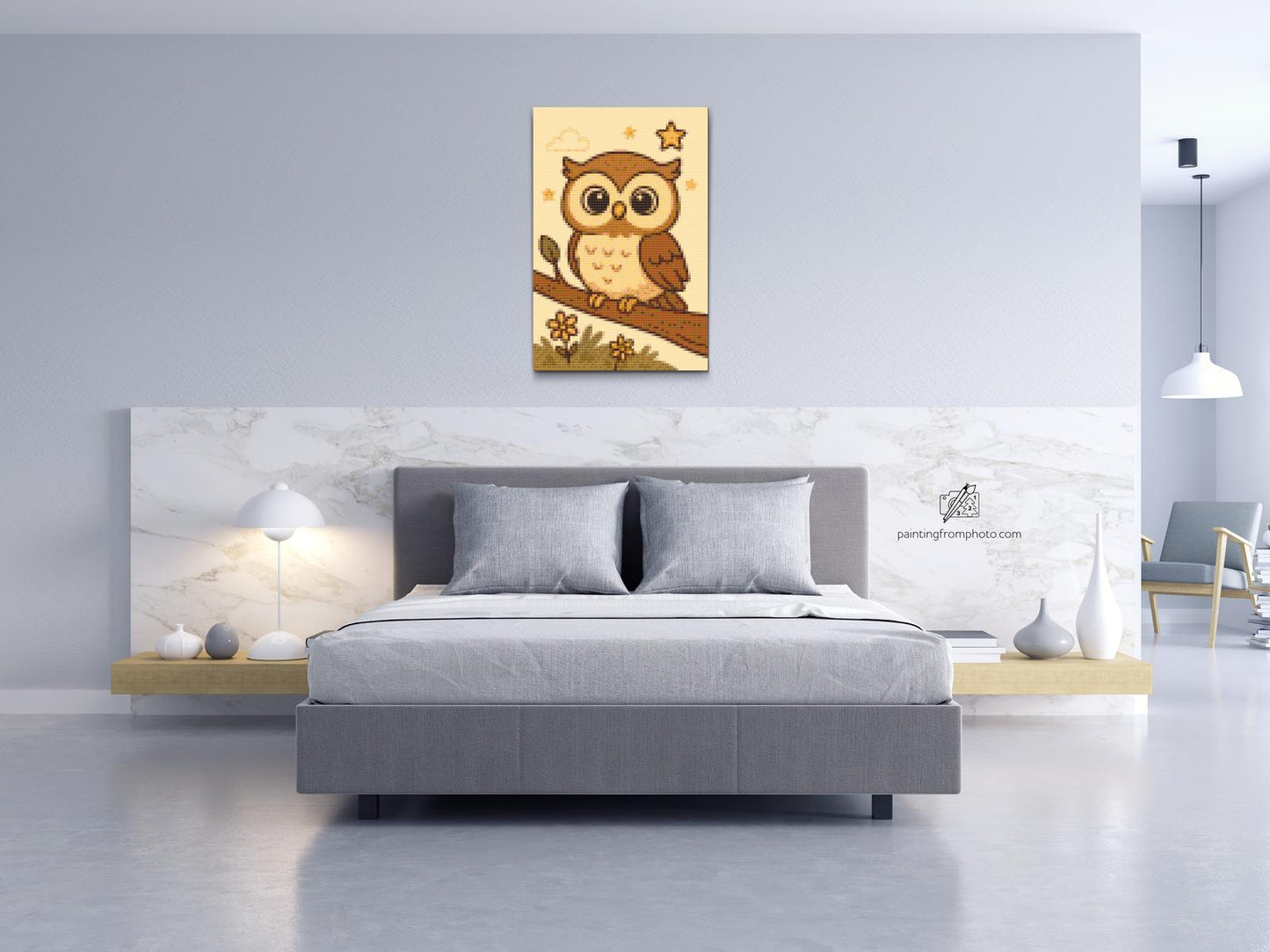 Diamond Painting - Uglen på grenen