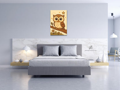 Diamond Painting - Uglen på grenen