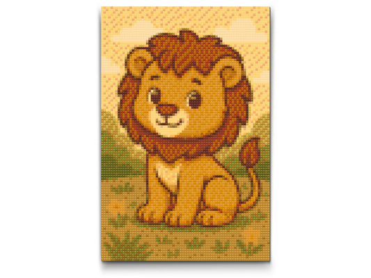 Diamond Painting - Løveunge på engen