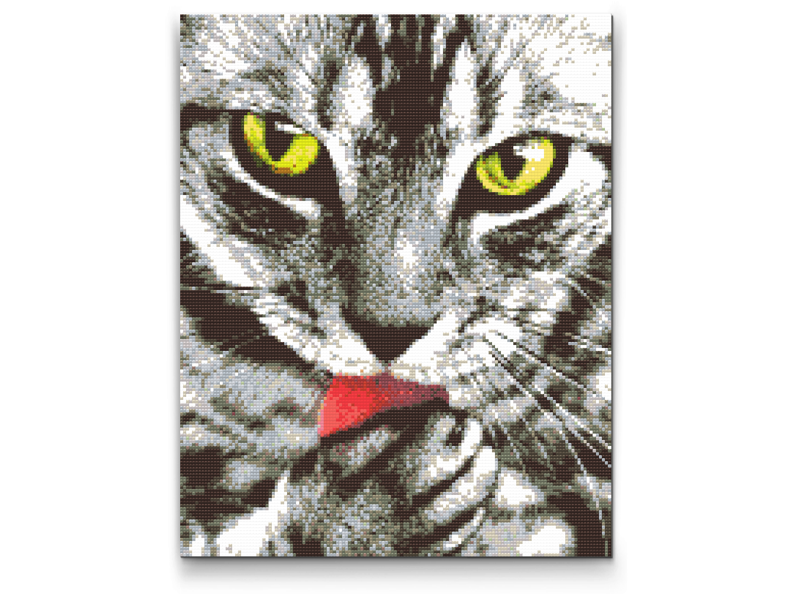Diamond Painting - Sølvkat
