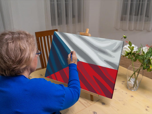 Paint by Numbers - Tjekkisk flag