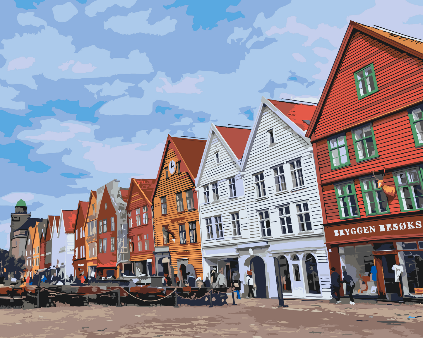 Paint by Numbers - Bryggen, Norge 2