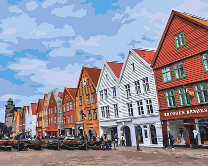 Paint by Numbers - Bryggen, Norge 2