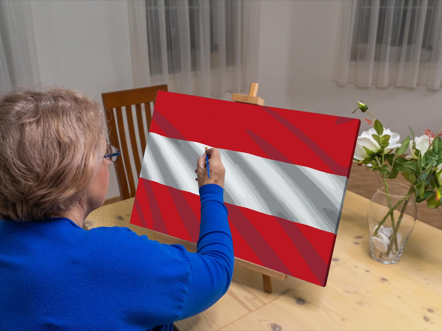 Paint by Numbers - Østrigsk flag