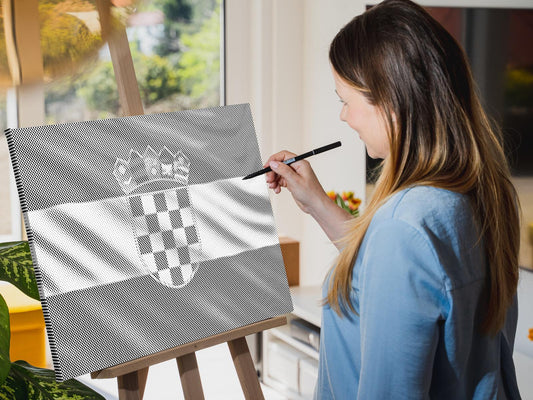 Mal-med-prikker -  Kroatisk flag