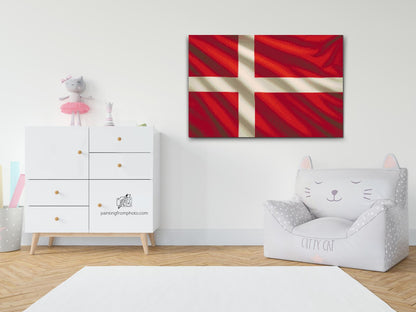 Diamond Painting - Dansk flag