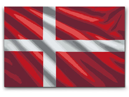 Paint by Numbers - Dansk flag