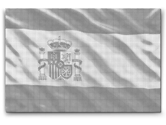 Mal-med-prikker -  Spansk flag