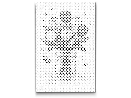 Mal-med-prikker -  Pastel tulipanbuket