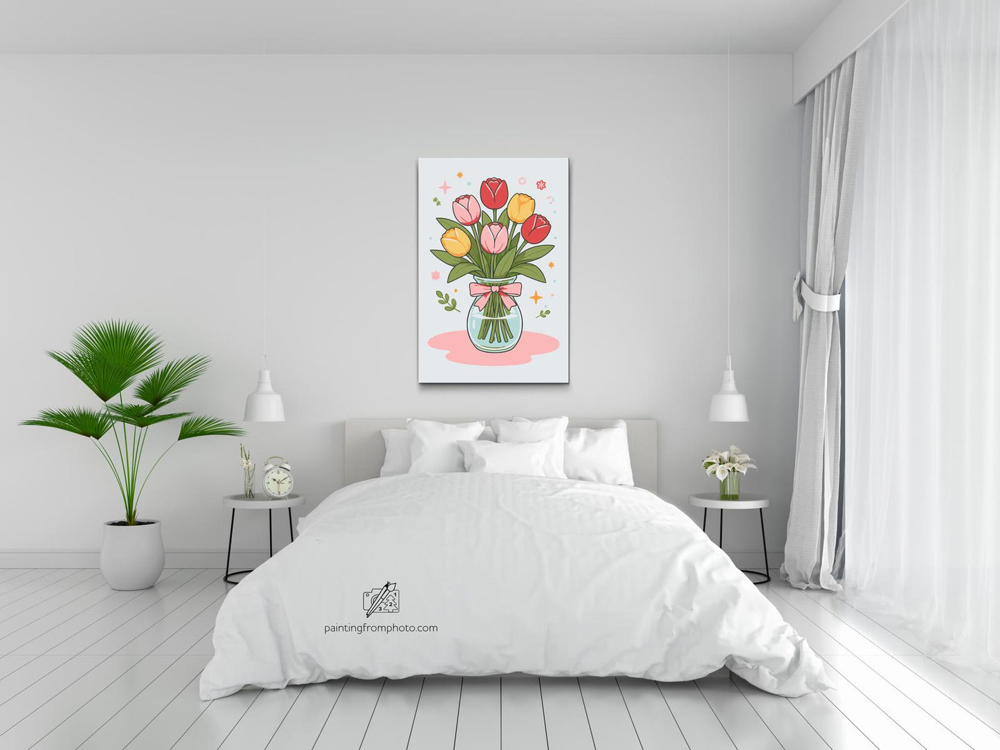 Paint by Numbers - Pastel tulipanbuket