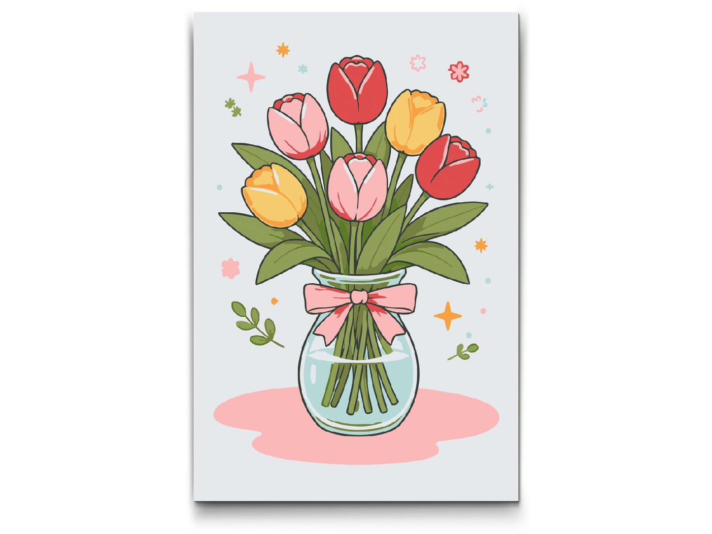 Paint by Numbers - Pastel tulipanbuket