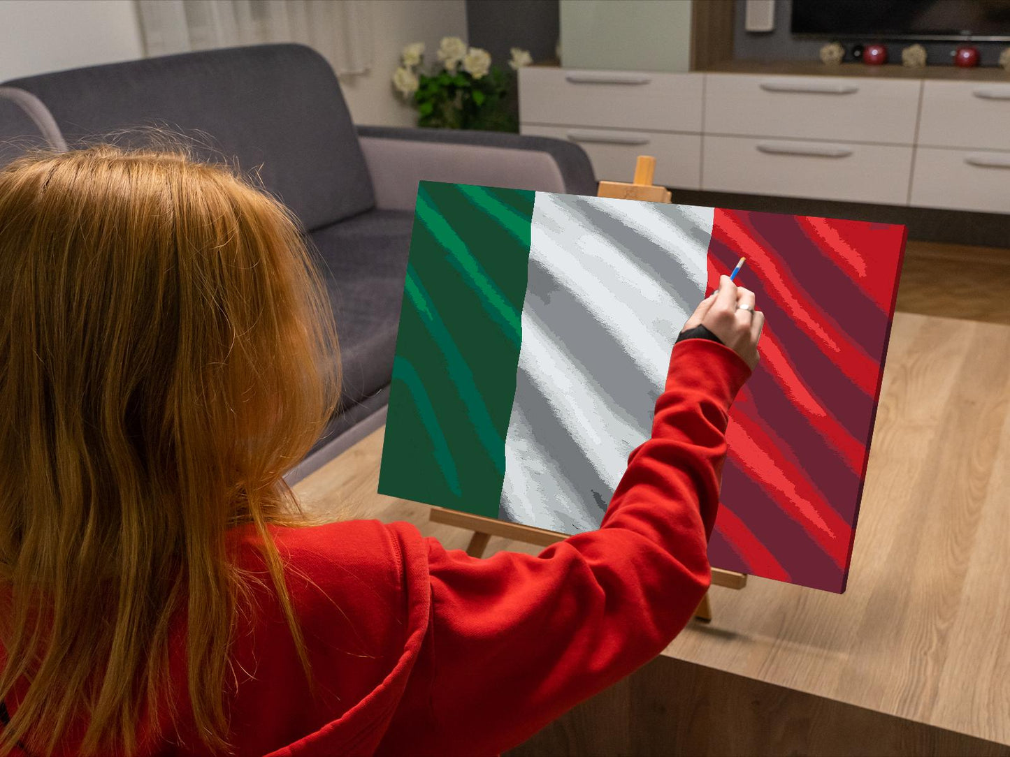 Paint by Numbers - Italiensk flag