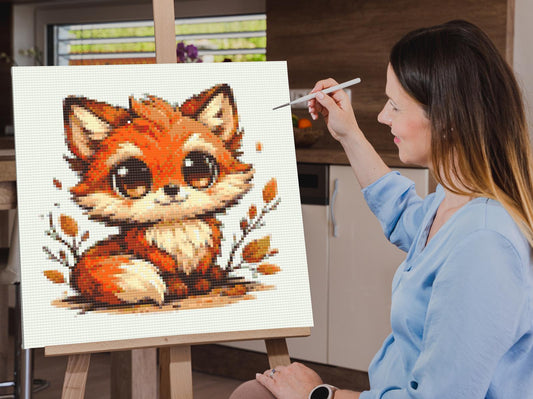 Diamond Painting - Ræv med Store Øjne