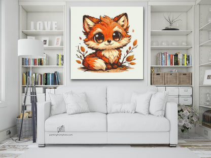 Diamond Painting - Ræv med Store Øjne