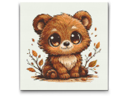 Diamond Painting - Teddy Bear med Store Øjne